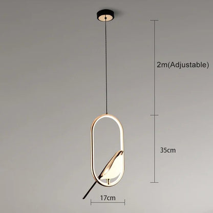 Luxe Hanglamp met Gouden Vogel | GoldenGlow