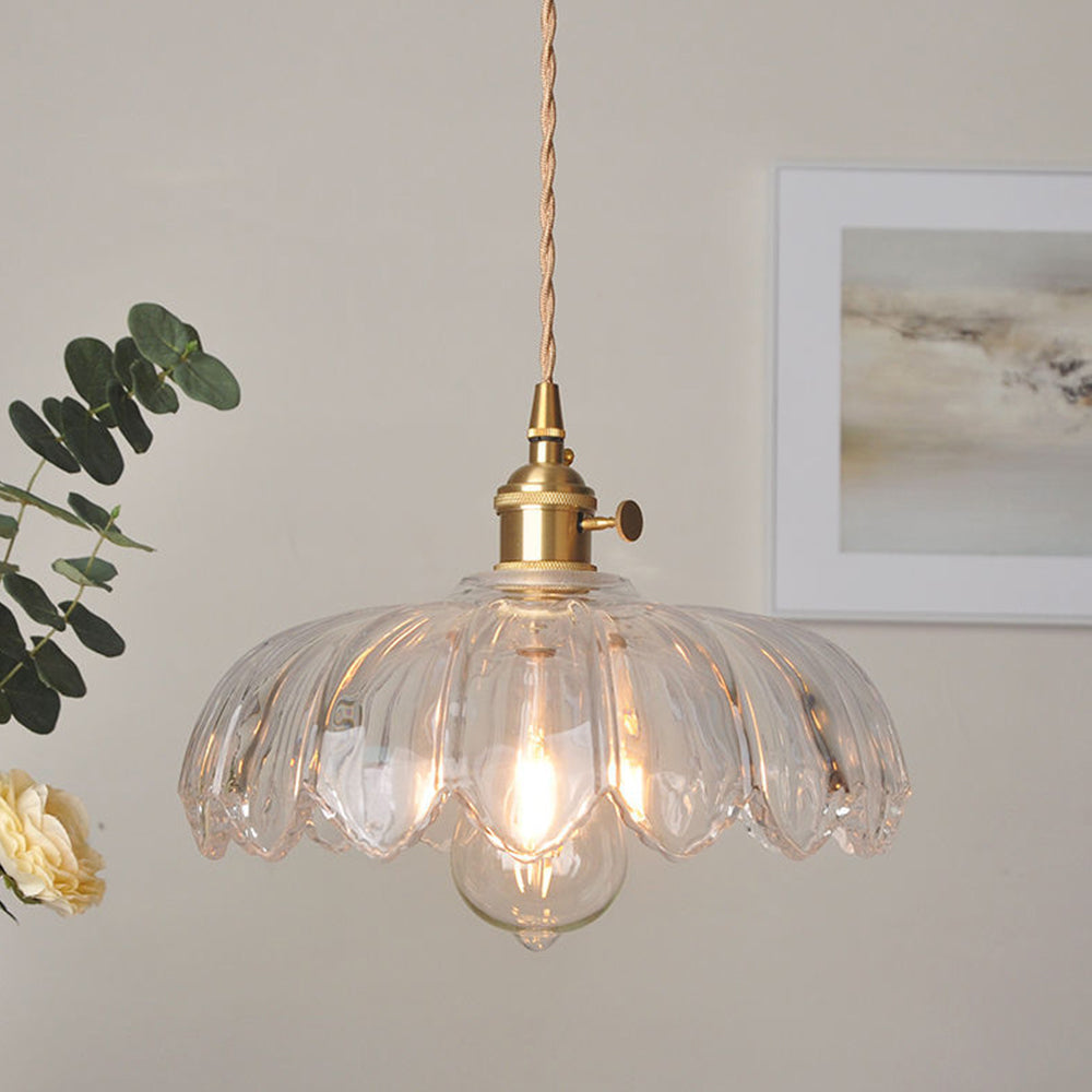 Vintage Glazed Floral Hanglamp | GlowPetal