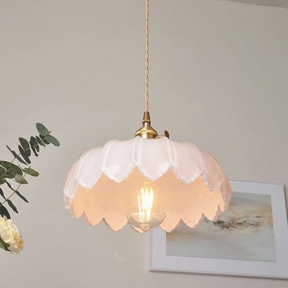 Vintage Glazed Floral Hanglamp | GlowPetal