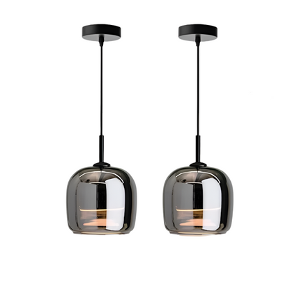 Nordic Zwarte Glazen Hanglamp | NoirGlow