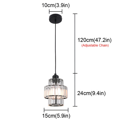 Ronde Gelaagde Kristallen Plafondlamp | FernandoGlow