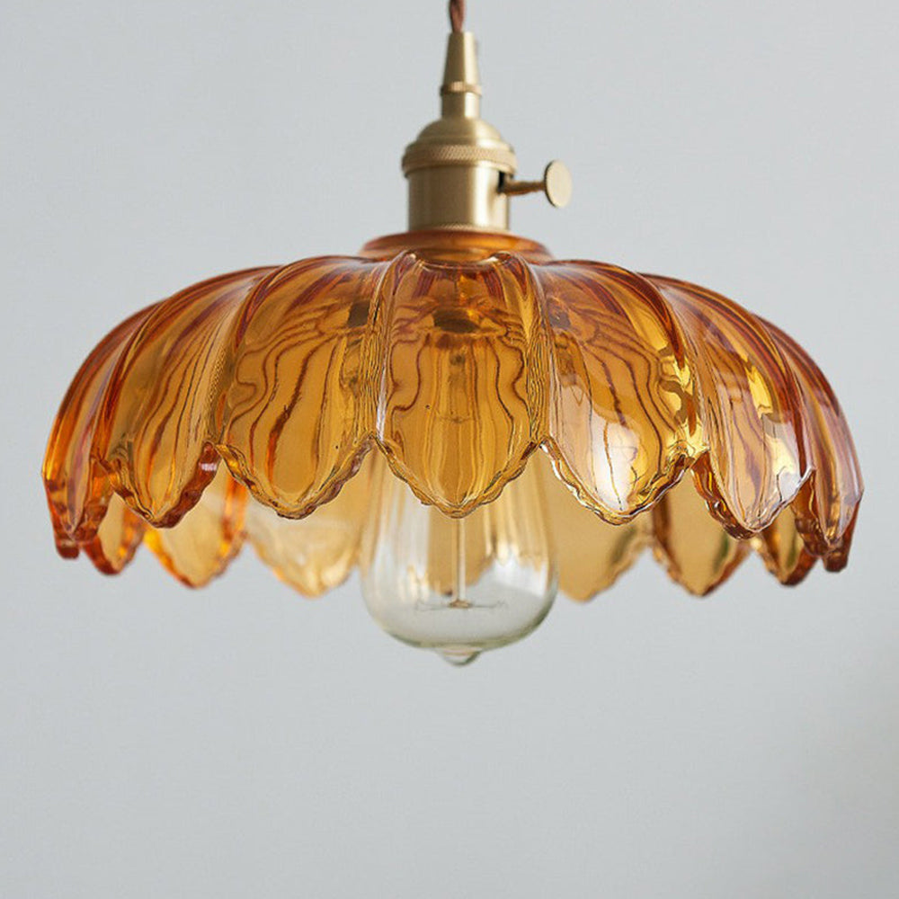 Vintage Glazed Floral Hanglamp | GlowPetal