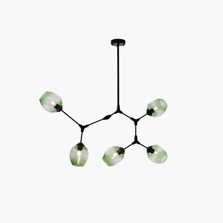 Bifurcation Sputnik kroonluchter van bubbelglas | LightSphere