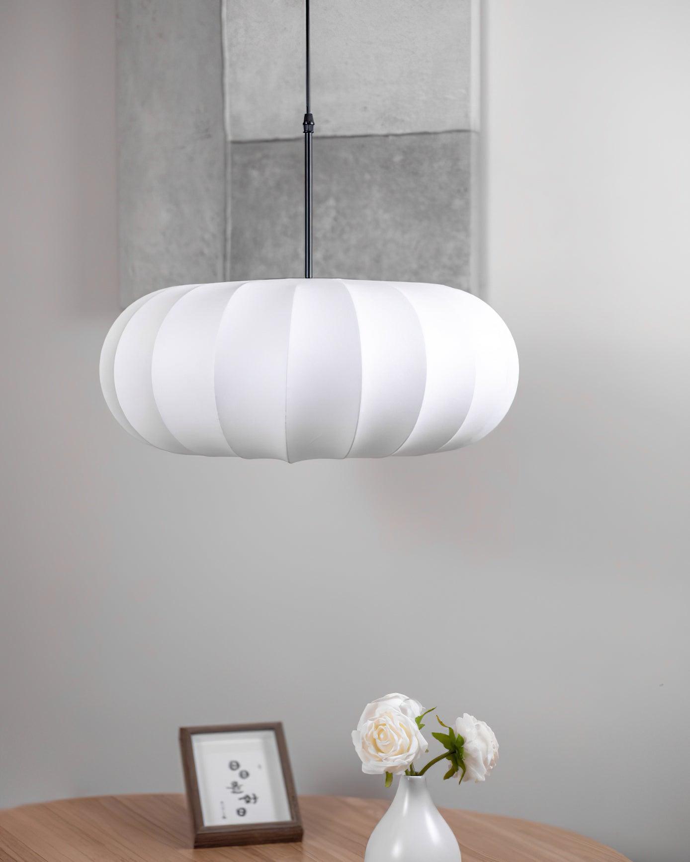 Elegant Pendant Lamp with Fabric Shade | VeronaLuxe