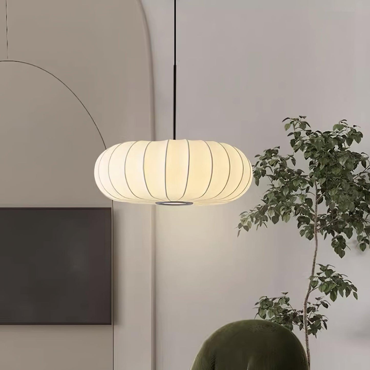 Elegant Pendant Lamp with Fabric Shade | VeronaLuxe