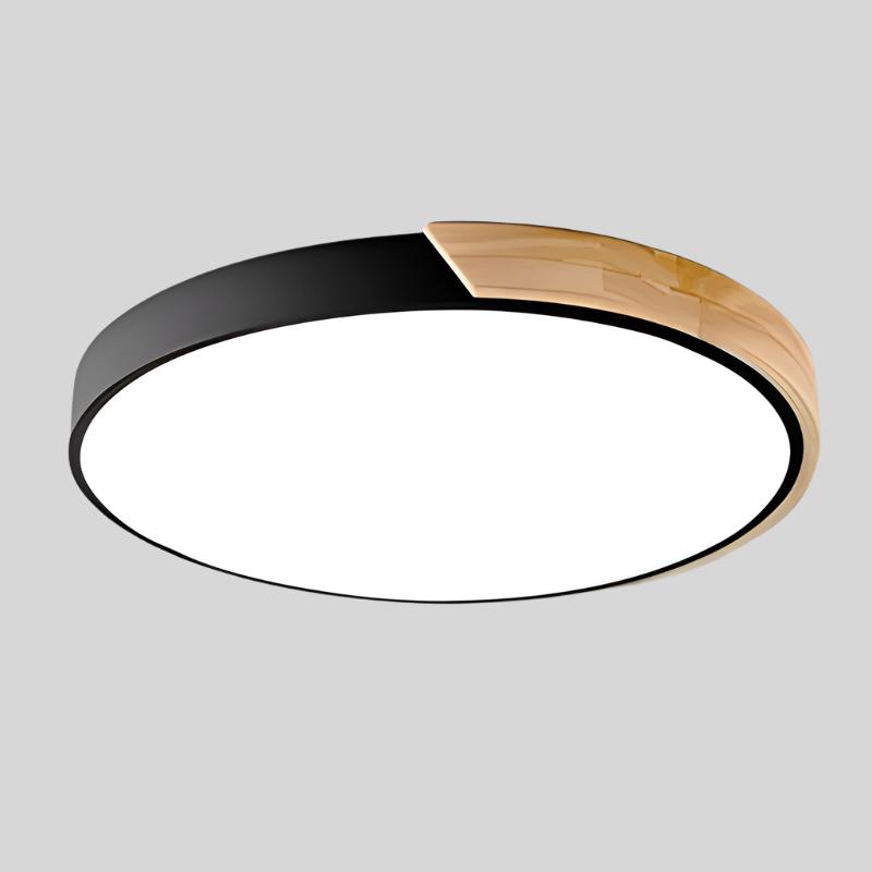 Nordic Wooden Round Ceiling Lamp | Solving