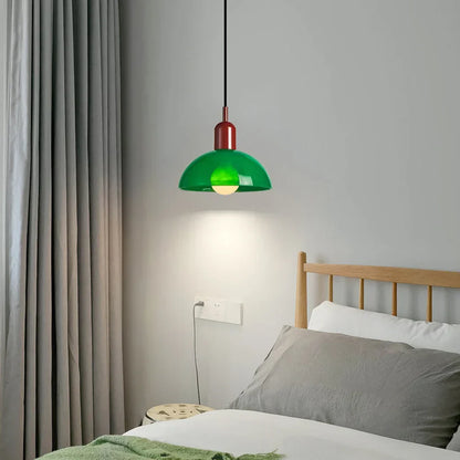 Colorful glass pendant lamp with LED lighting | AuroraGlow