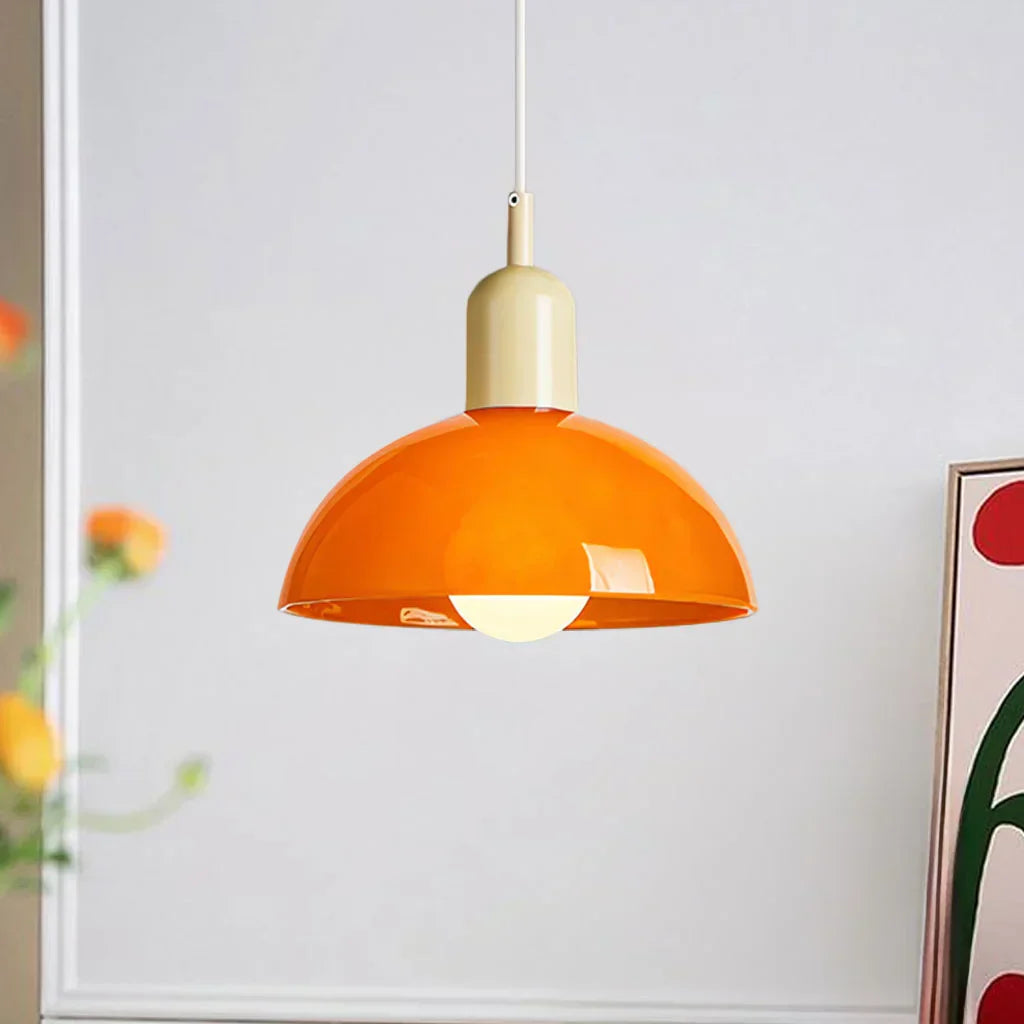 Colorful glass pendant lamp with LED lighting | AuroraGlow