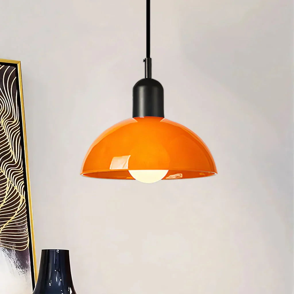 Colorful glass pendant lamp with LED lighting | AuroraGlow