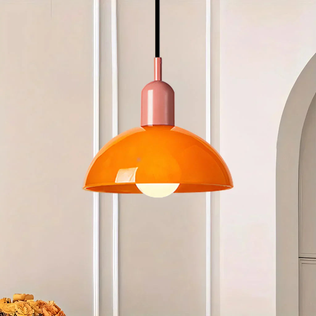 Colorful glass pendant lamp with LED lighting | AuroraGlow