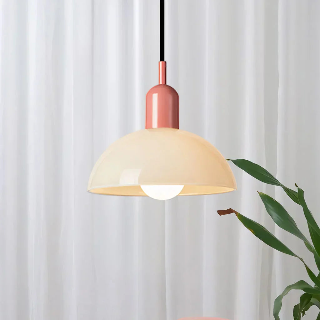 Colorful glass pendant lamp with LED lighting | AuroraGlow