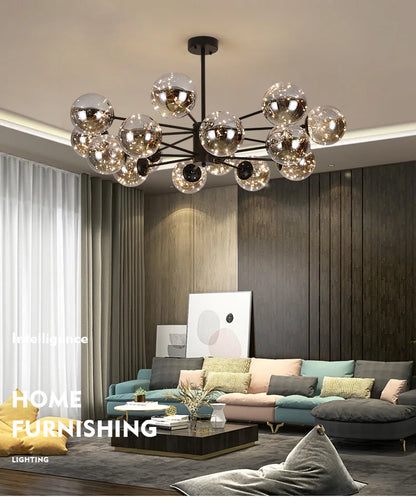 Luxury Glass Ball Chandelier | NobleLuminance