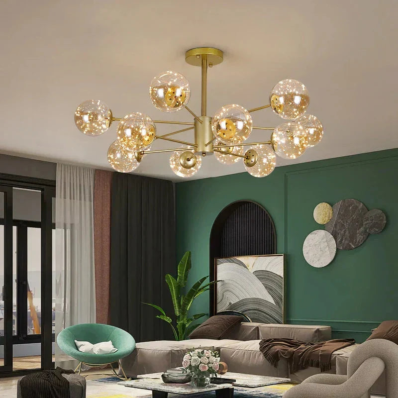 Luxury Glass Ball Chandelier | NobleLuminance