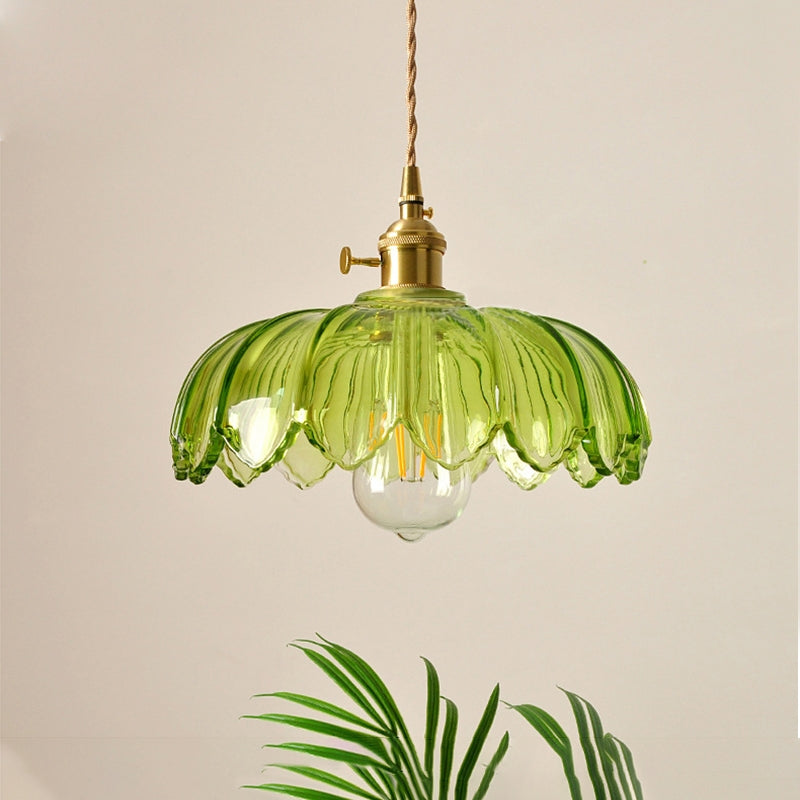 Vintage Glazed Floral Hanglamp | GlowPetal