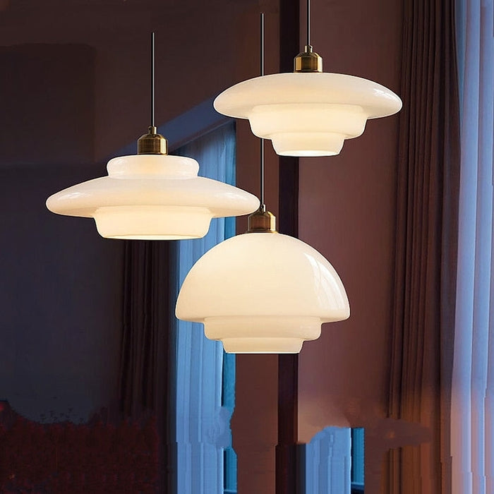 Witte Glazen Hanglamp | LumeSphere