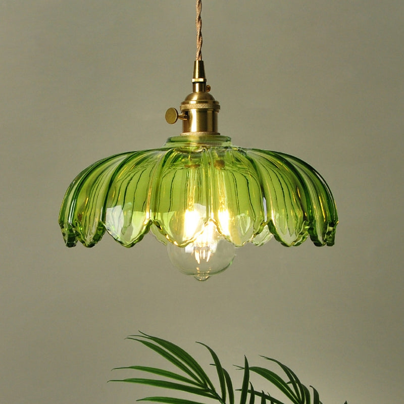 Vintage Glazed Floral Hanglamp | GlowPetal