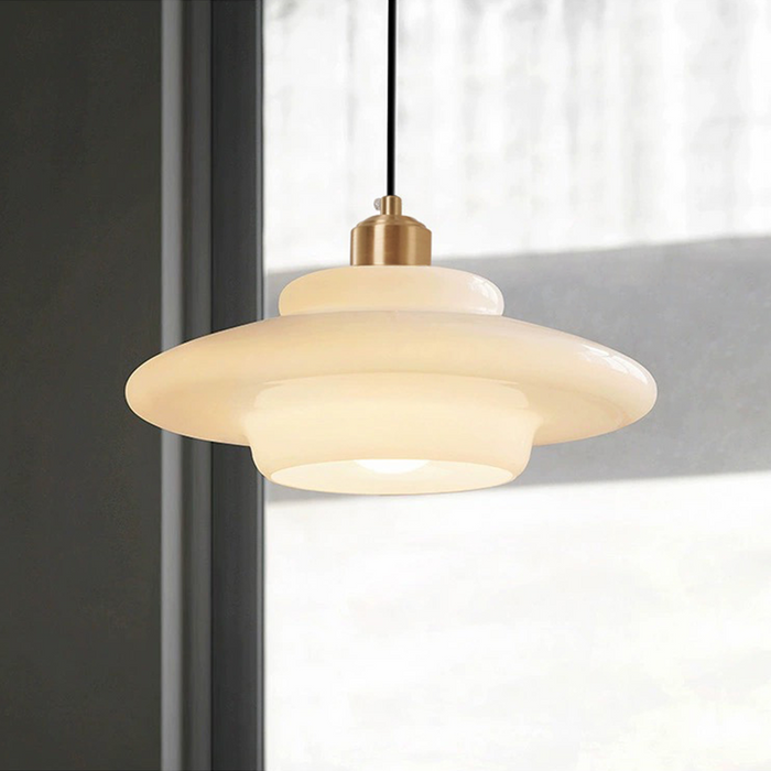 Witte Glazen Hanglamp | LumeSphere