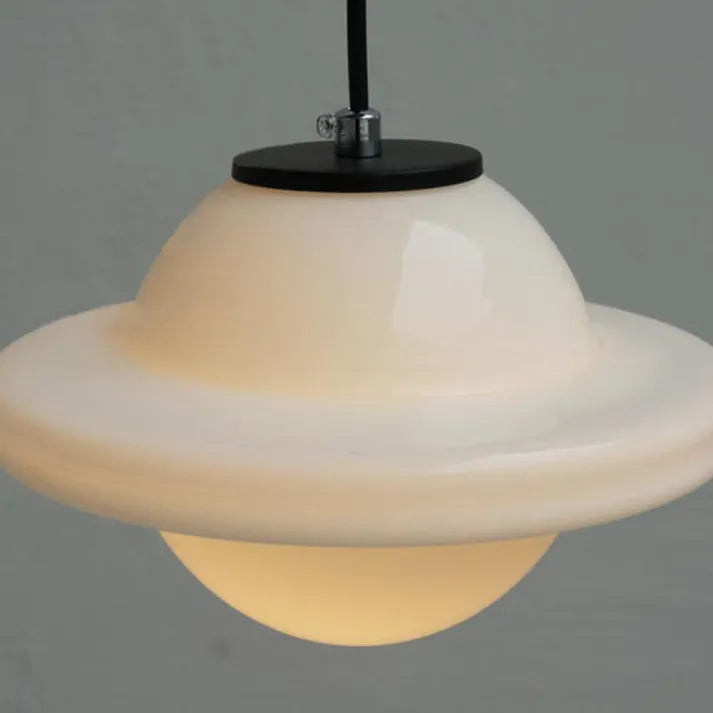 Vintage White Milk Glass Pendant Lamp | LumoJar