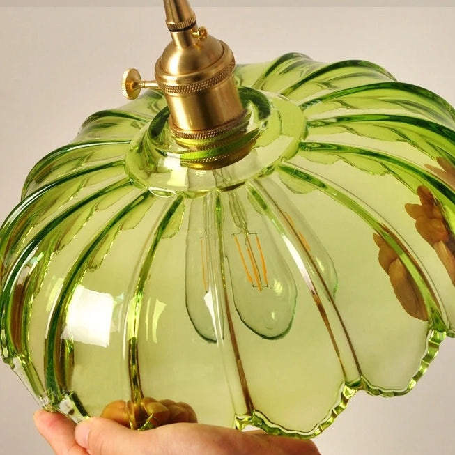 Vintage Glazed Floral Pendant Lamp | GlowPetal