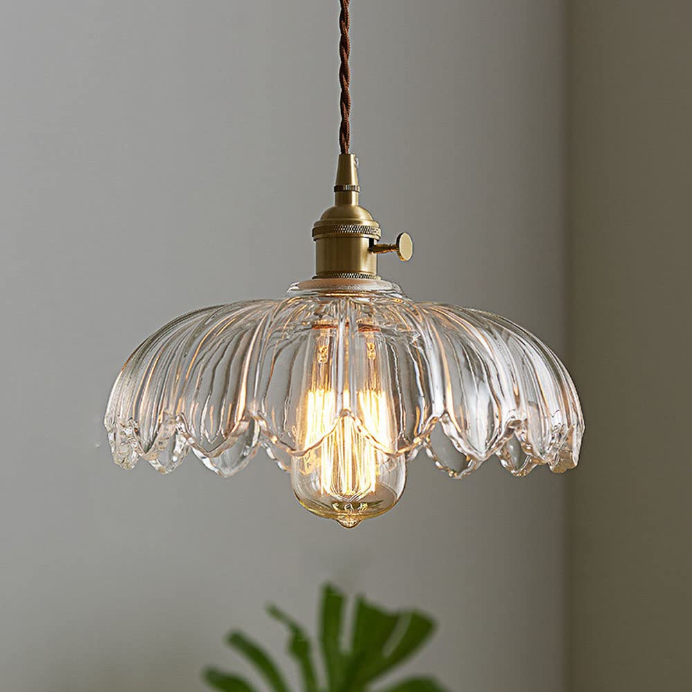 Vintage Glazed Floral Pendant Lamp | GlowPetal