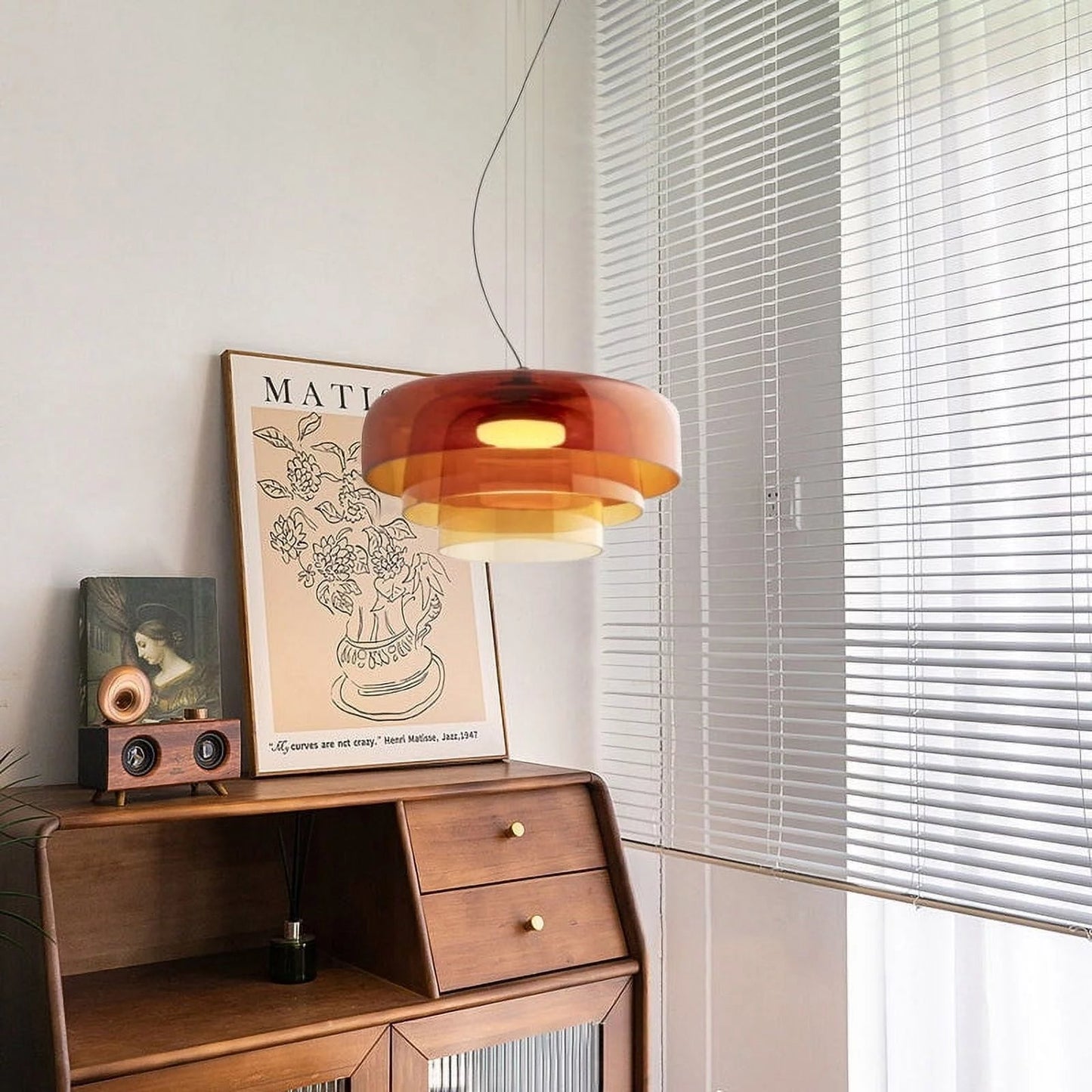 Glass ceiling lamp | CrystalGlow