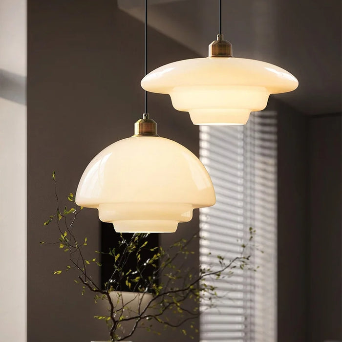 Witte Glazen Hanglamp | LumeSphere