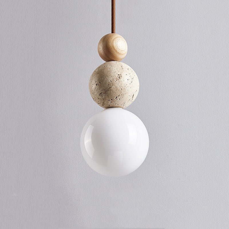 Modern simple travertine pendant lamp | LuxeLight