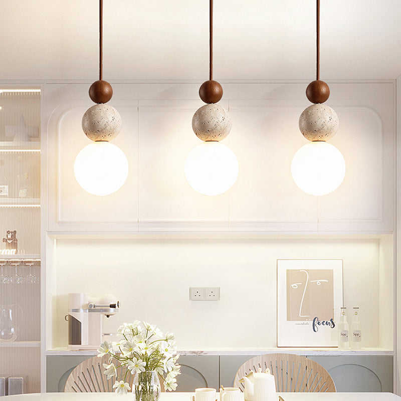 Modern simple travertine pendant lamp | LuxeLight