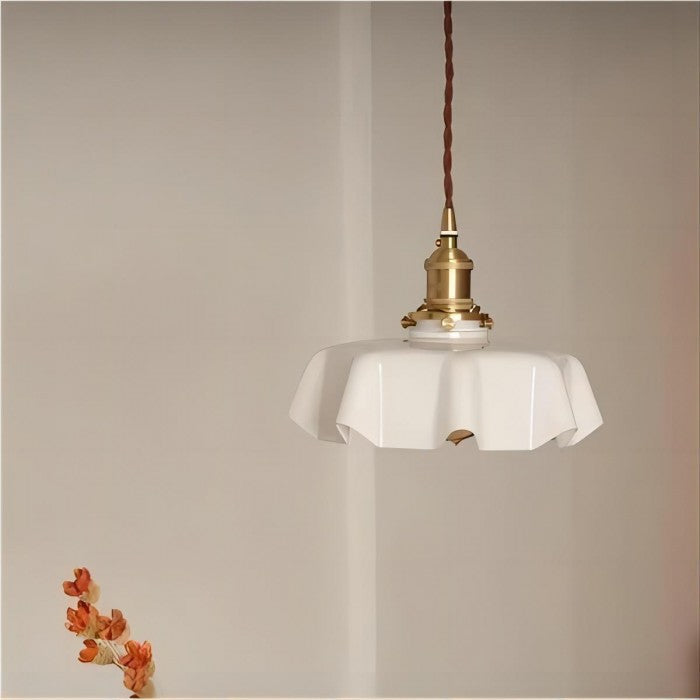 Retro Glass Flower Pendant Lamp | LumiCreme