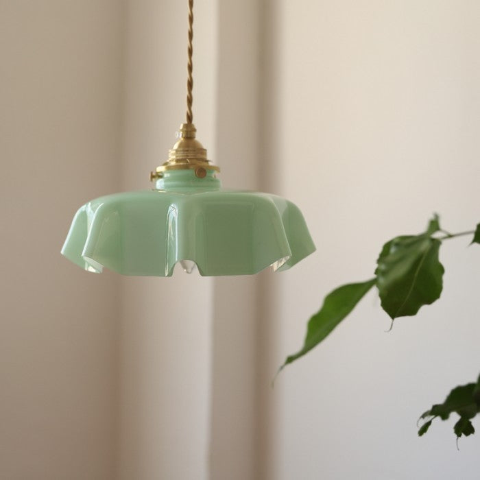 Retro Glass Flower Pendant Lamp | LumiCreme