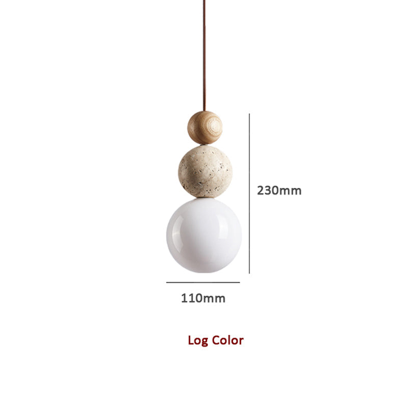 Modern simple travertine pendant lamp | LuxeLight