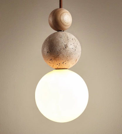 Modern simple travertine pendant lamp | LuxeLight